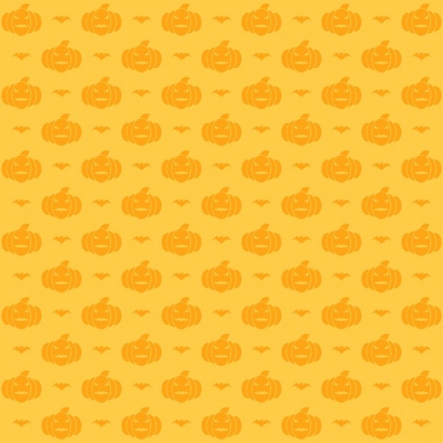 Free vector pattern with pumpkins for halloween
