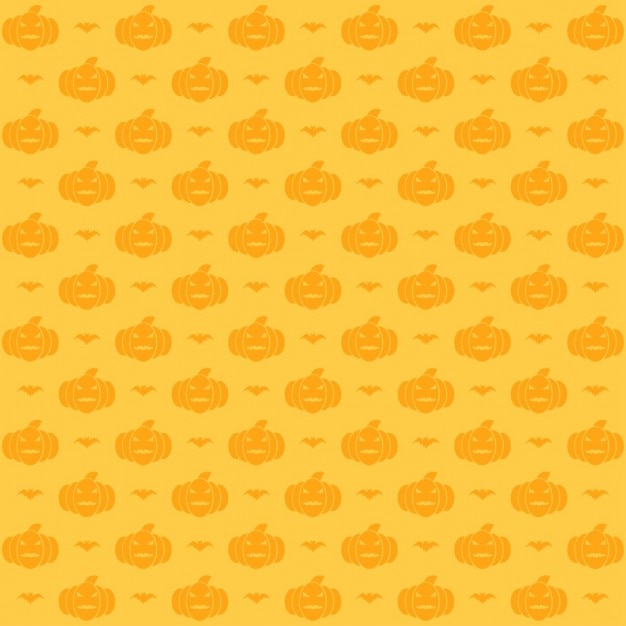 Free vector pattern with pumpkins for halloween