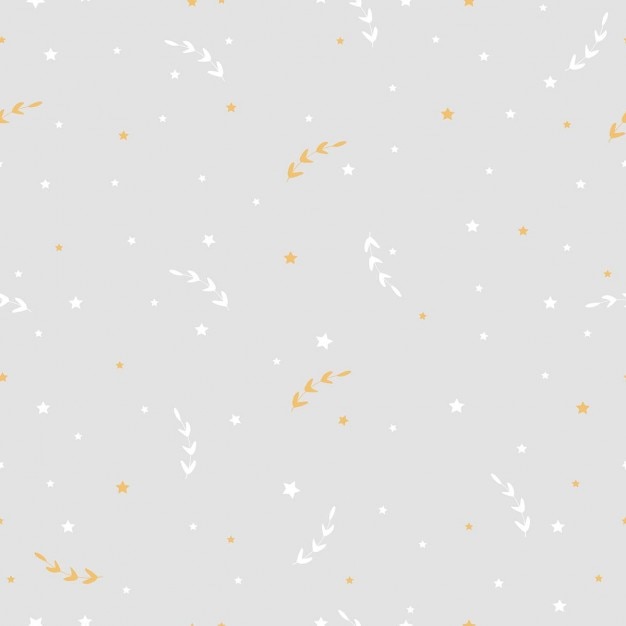 Pattern with white and golden leaves