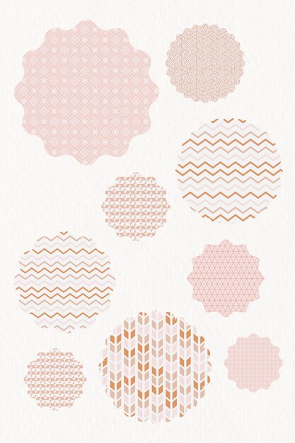 Patterned pastel labels