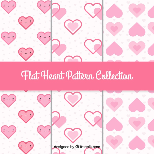 Patterns of decorative hearts