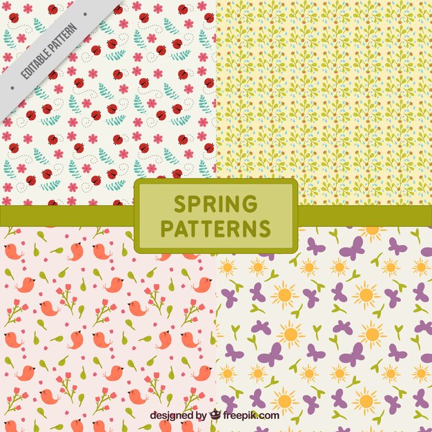 Patterns of decorative spring elements