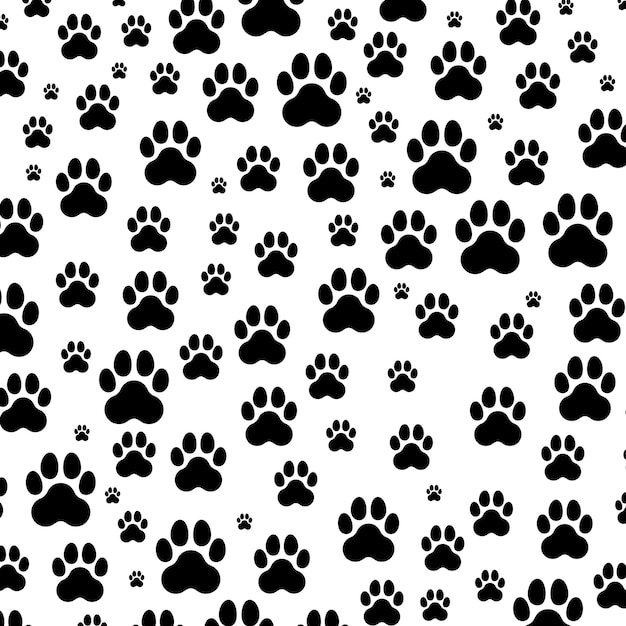 Free vector paw prints background
