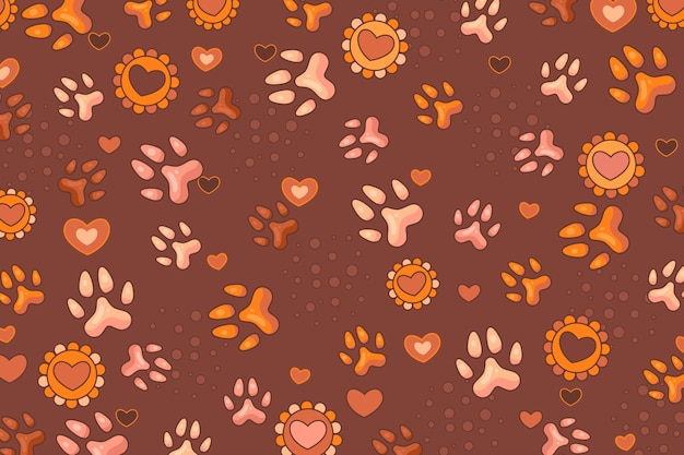 Paw prints pattern design