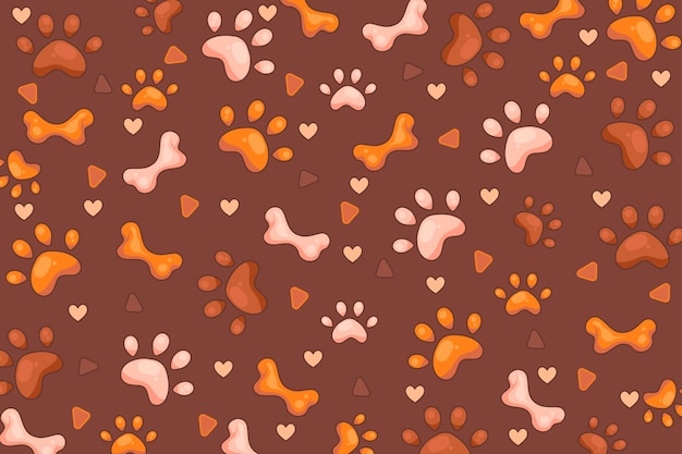 Free vector paw prints pattern design