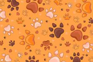 Free vector paw prints pattern design