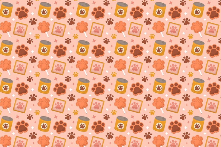 Free Vector paw prints pattern design