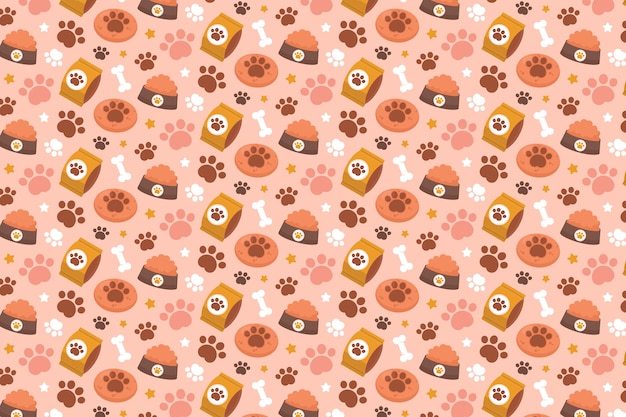 Free vector paw prints pattern design