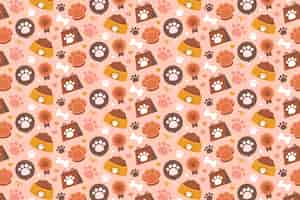 Free vector paw prints pattern design