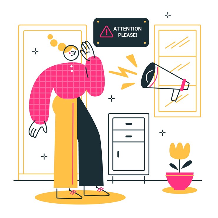 Free Vector pay attention concept illustration