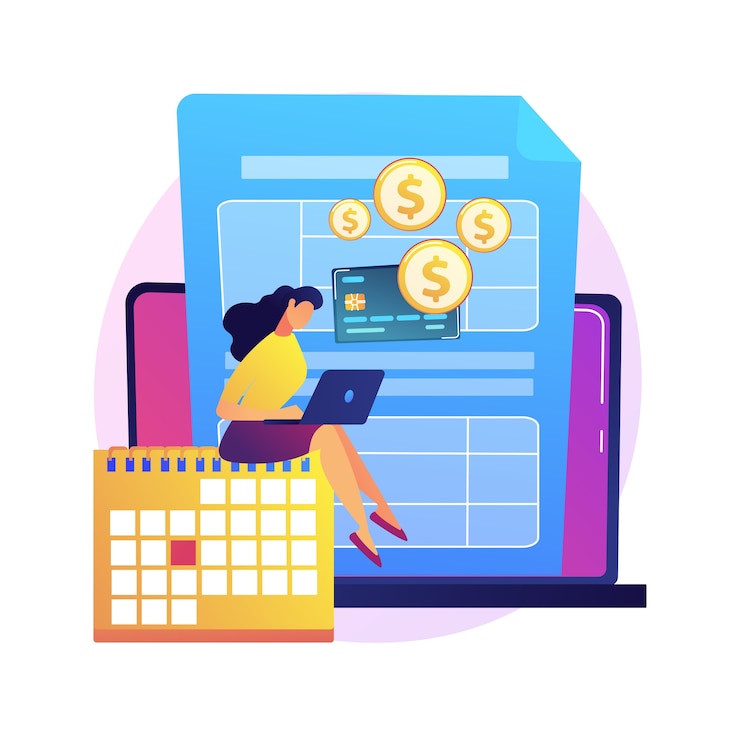 Free Vector pay a balance owed abstract concept  illustration. making credit payment, pay owed money to a bank, irs balance due, debt consolidation and management, taxpayer bill .