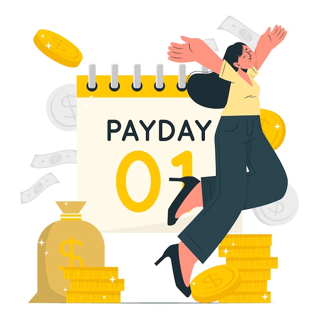 Free vector payday concept illustration