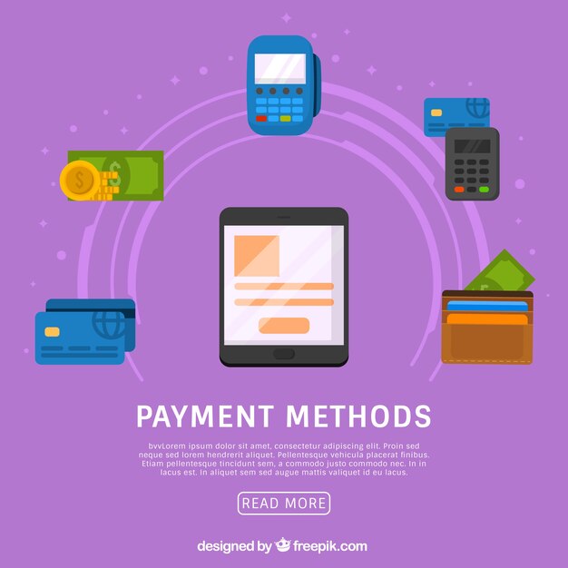 Payment methods with tablet