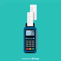 Free vector payment receipt in flat style