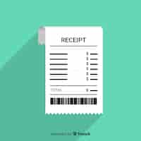 Free vector payment receipt in flat style