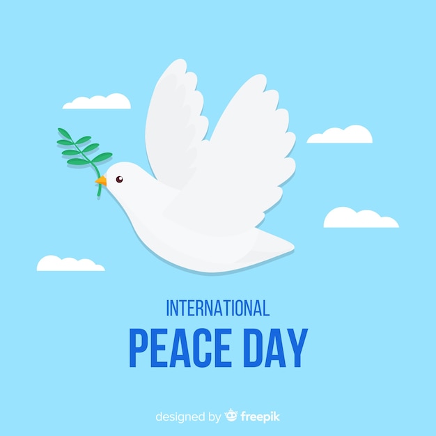 Peace day background with dove