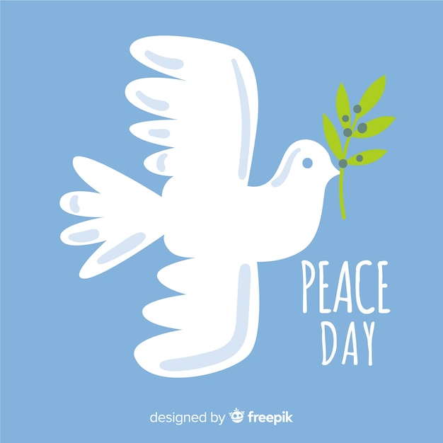 Peace day background with dove