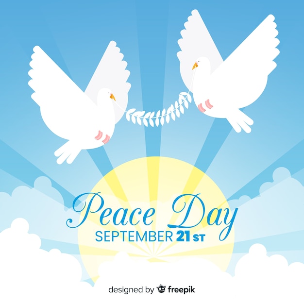 Vector Templates for Peace Day Background – Free Vector Download