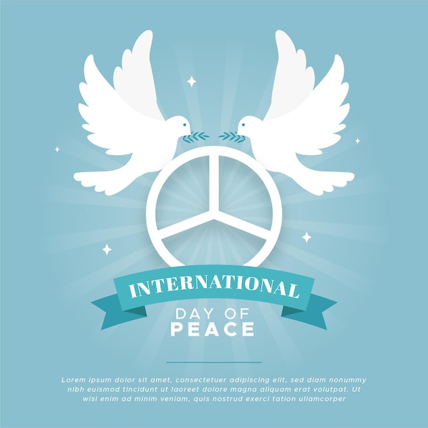 平和の日のお祝いフラットデザイン