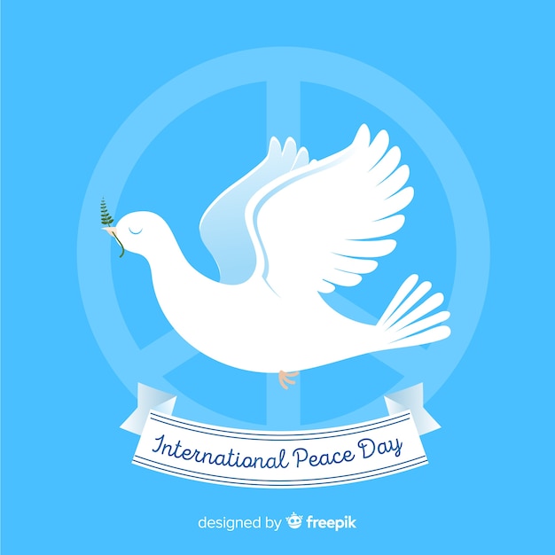 Peace day concept with a dove