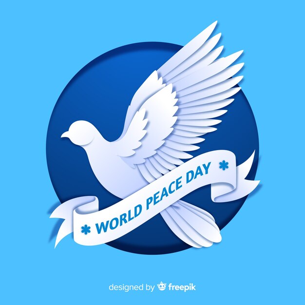 Peace day concept with a dove