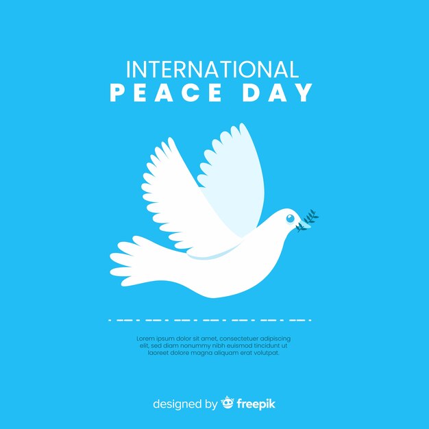 Peace day concept with a dover