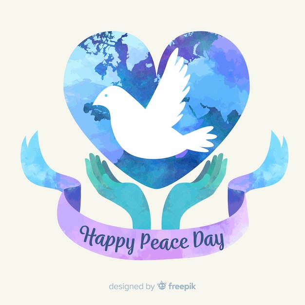 Peace day concept with a dover