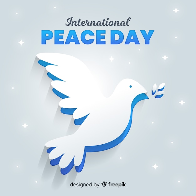 Peace day international with dove