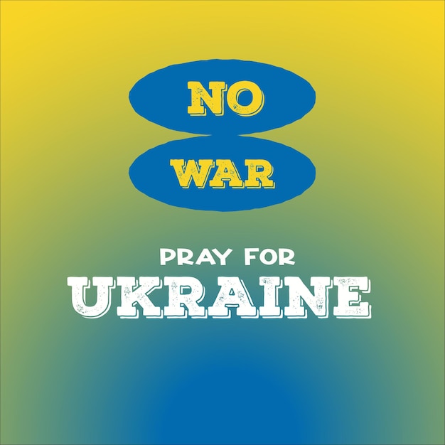 Бесплатное векторное изображение Мир для украины синий желтый белый фон социальные медиа дизайн баннер бесплатные векторные