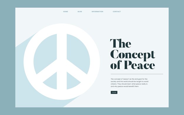 平和と自由の情報ウェブサイトのグラフィック