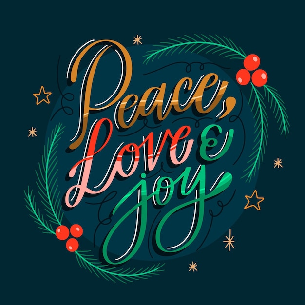 Iscrizione di pace, amore e gioia