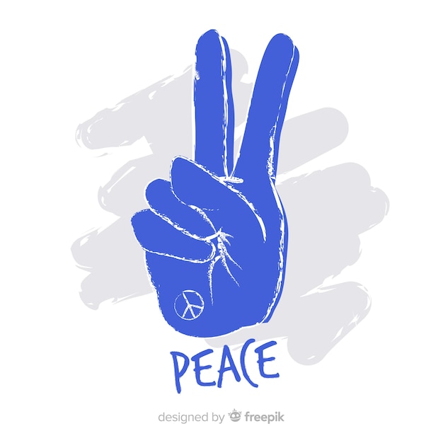 Free vector peace sign hand