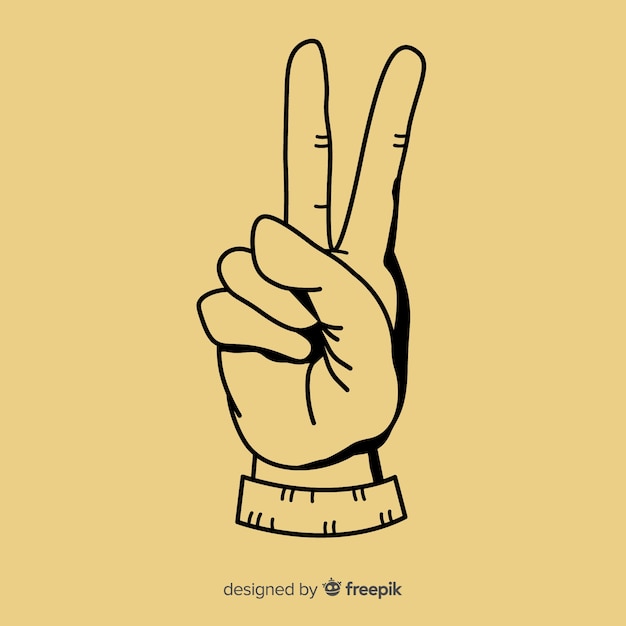 Peace sign hand 