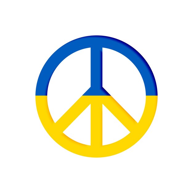 우크라이나 국기 스타일의 평화 상징