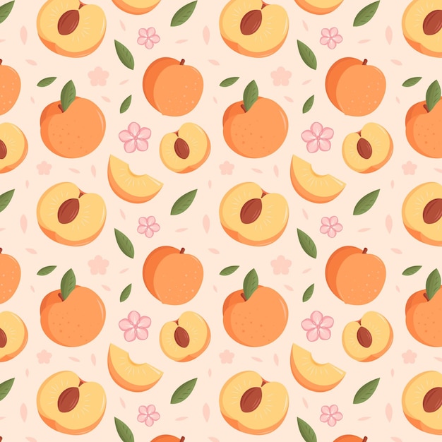 Free vector peach pattern design