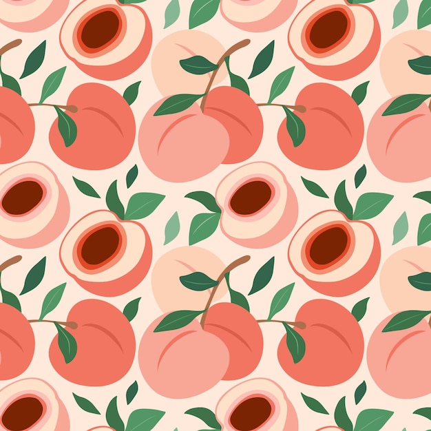 Free vector peach pattern design