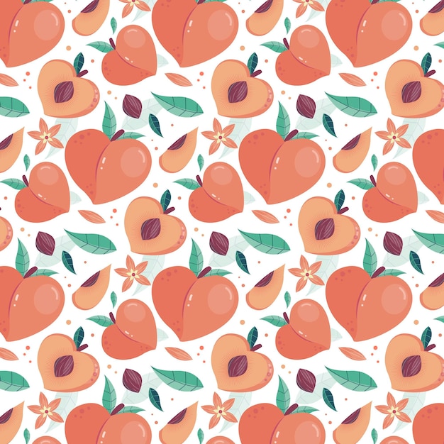 Free vector peach pattern design