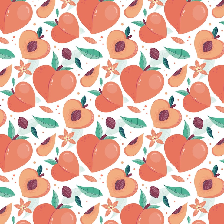 Free Vector peach pattern design