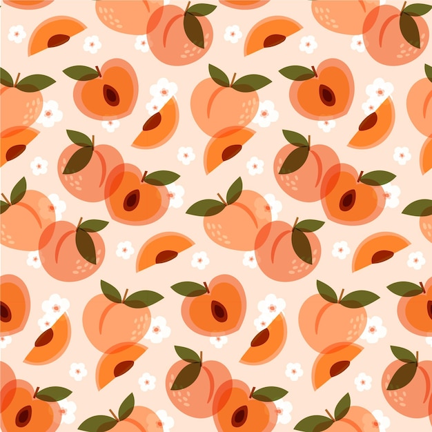 Free vector peach pattern design