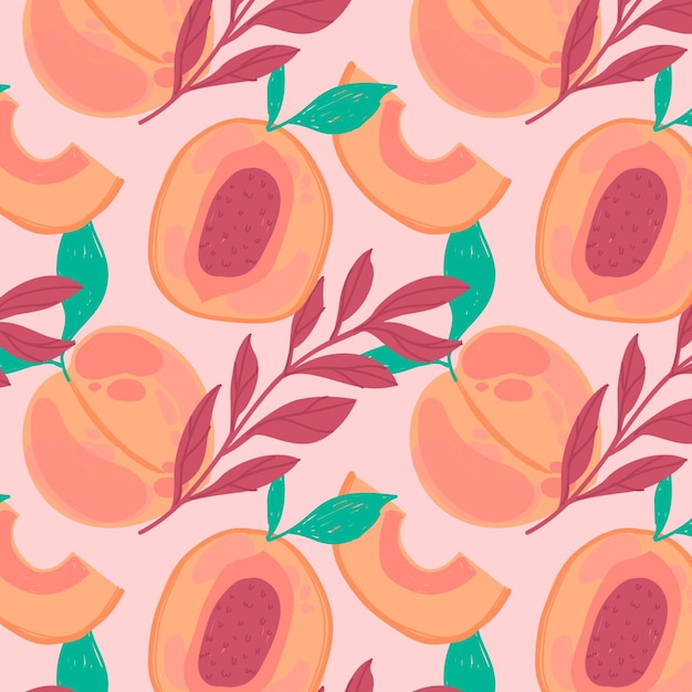 Free vector peach pattern design