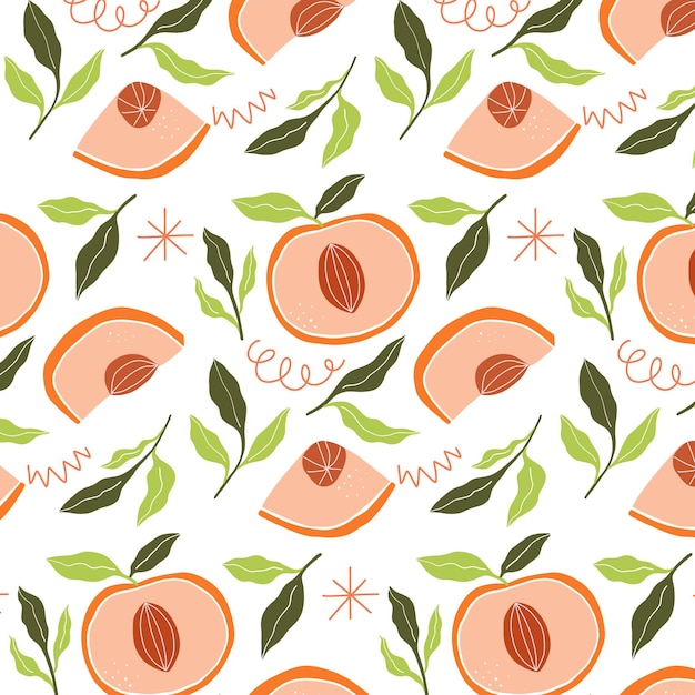 Free vector peach pattern design