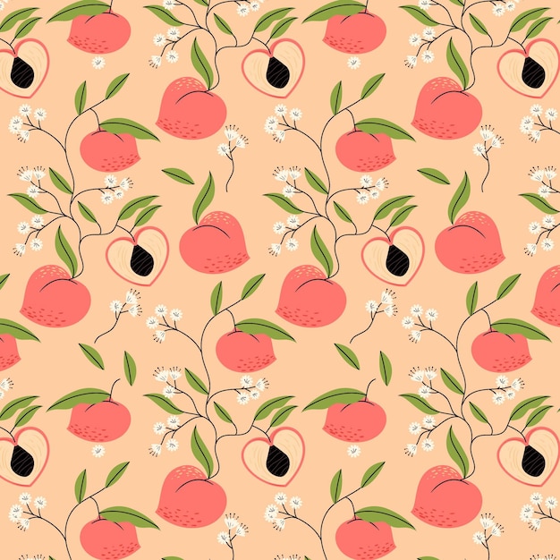 Free vector peach pattern design