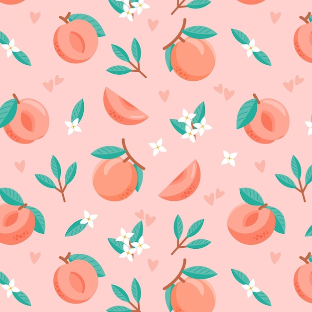 Free vector peach pattern design