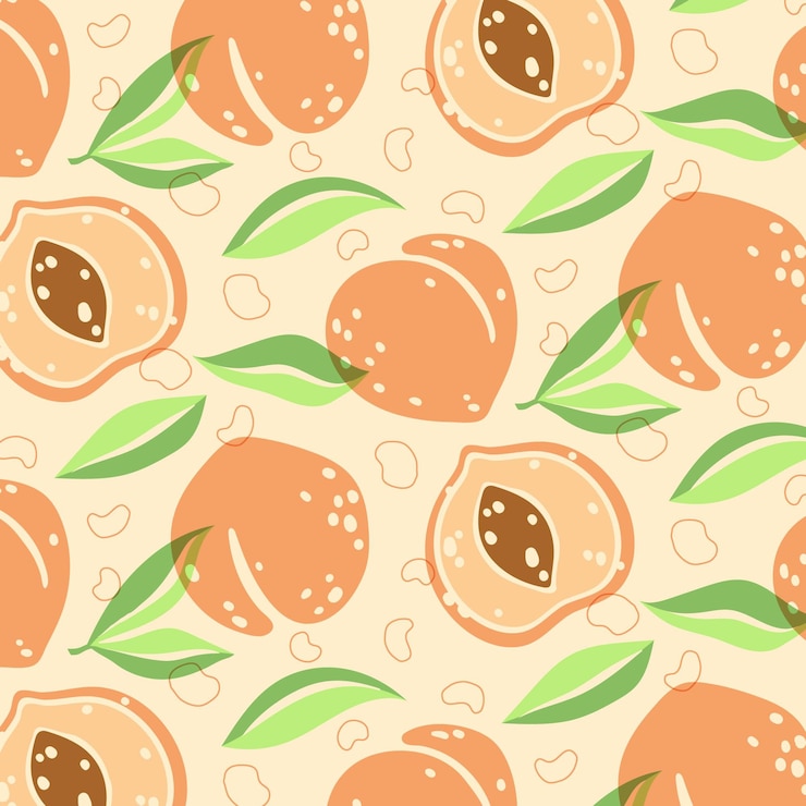 Free Vector peach pattern design