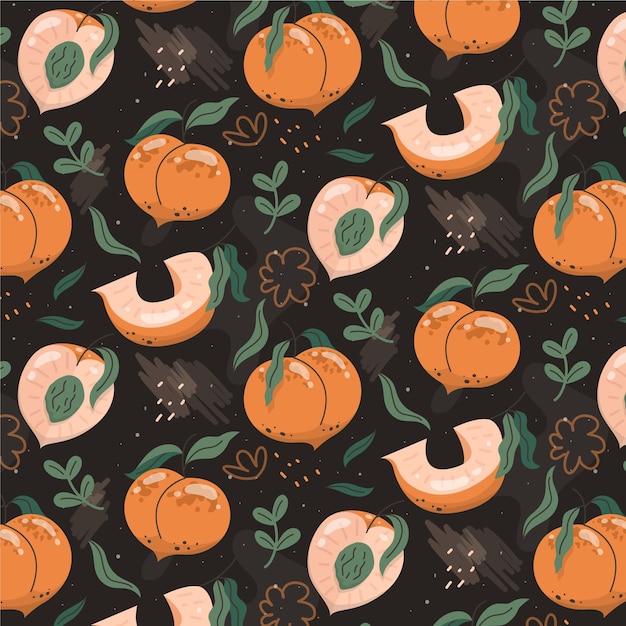 Free vector peach pattern design