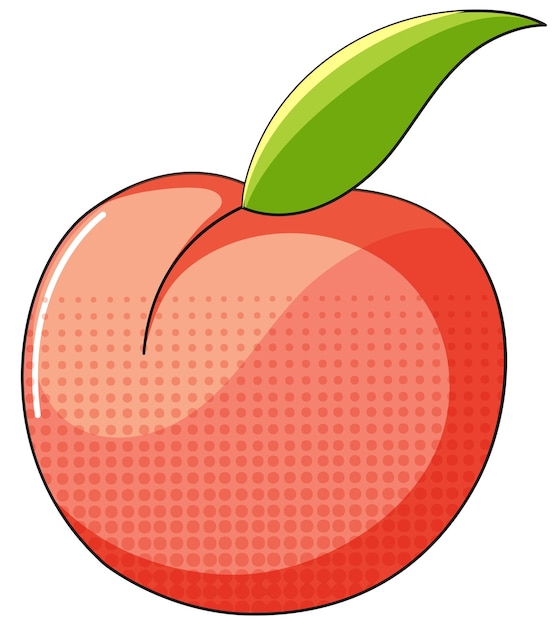 Free vector peach on white background