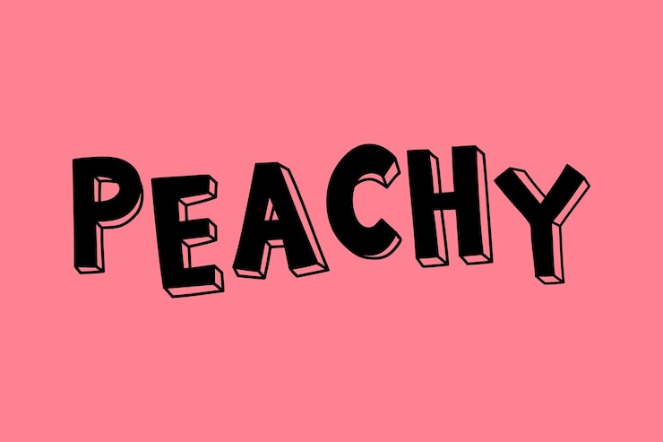 Free Vector peachy boldface vector word typography