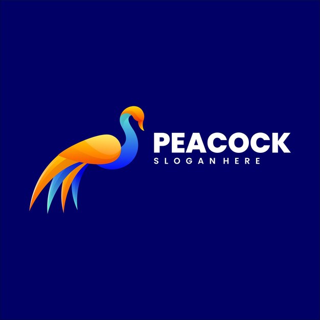 Free vector peacock colorful logo