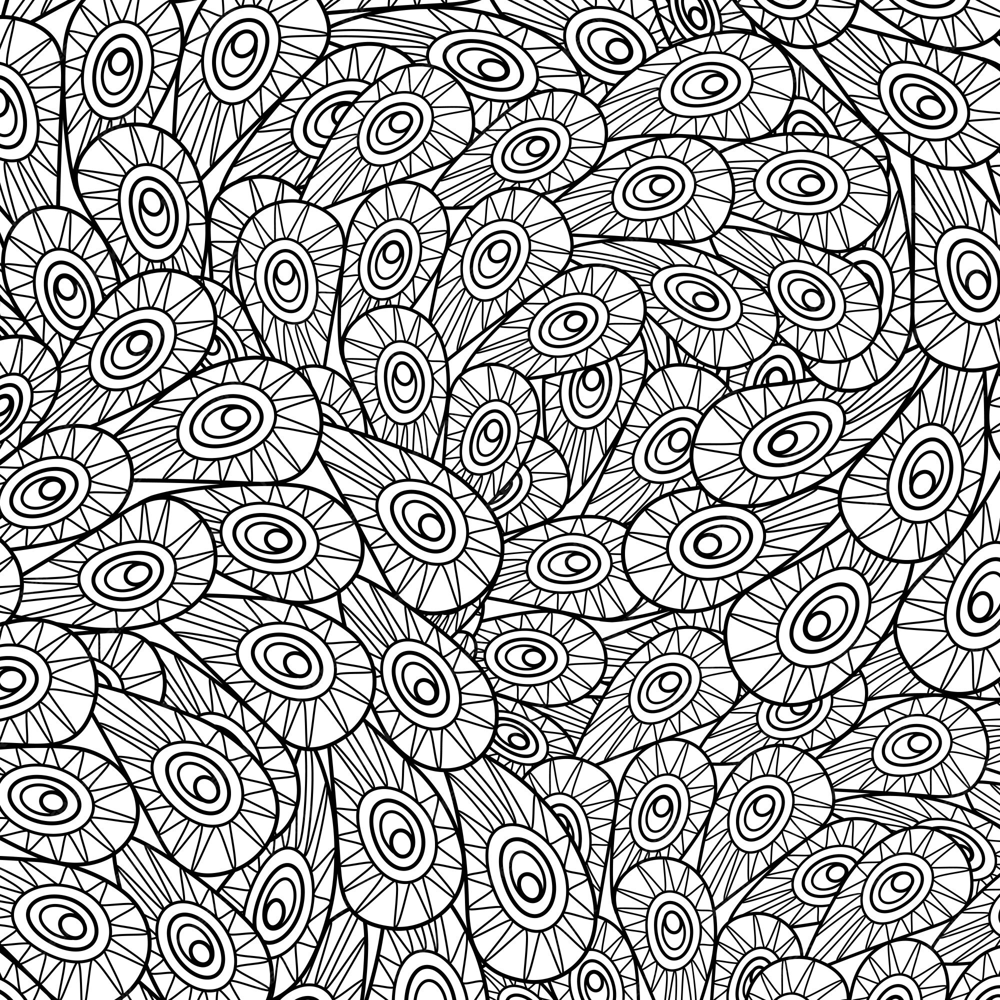 Premium Vector | Peacock feathers coloring page design