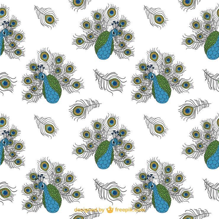 मुफ़्त वेक्टर peacock pattern